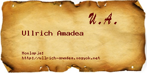 Ullrich Amadea névjegykártya